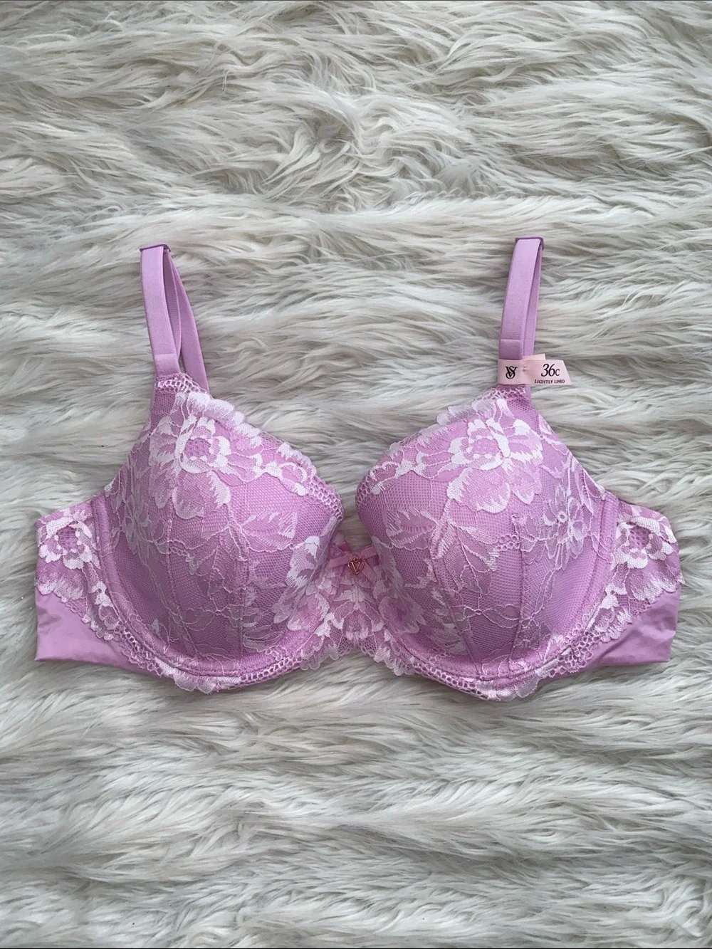 Victoria's Secret | Lilac Lace Body By Victoria Lined Demi Underwire Bra - Picture 2 of 12